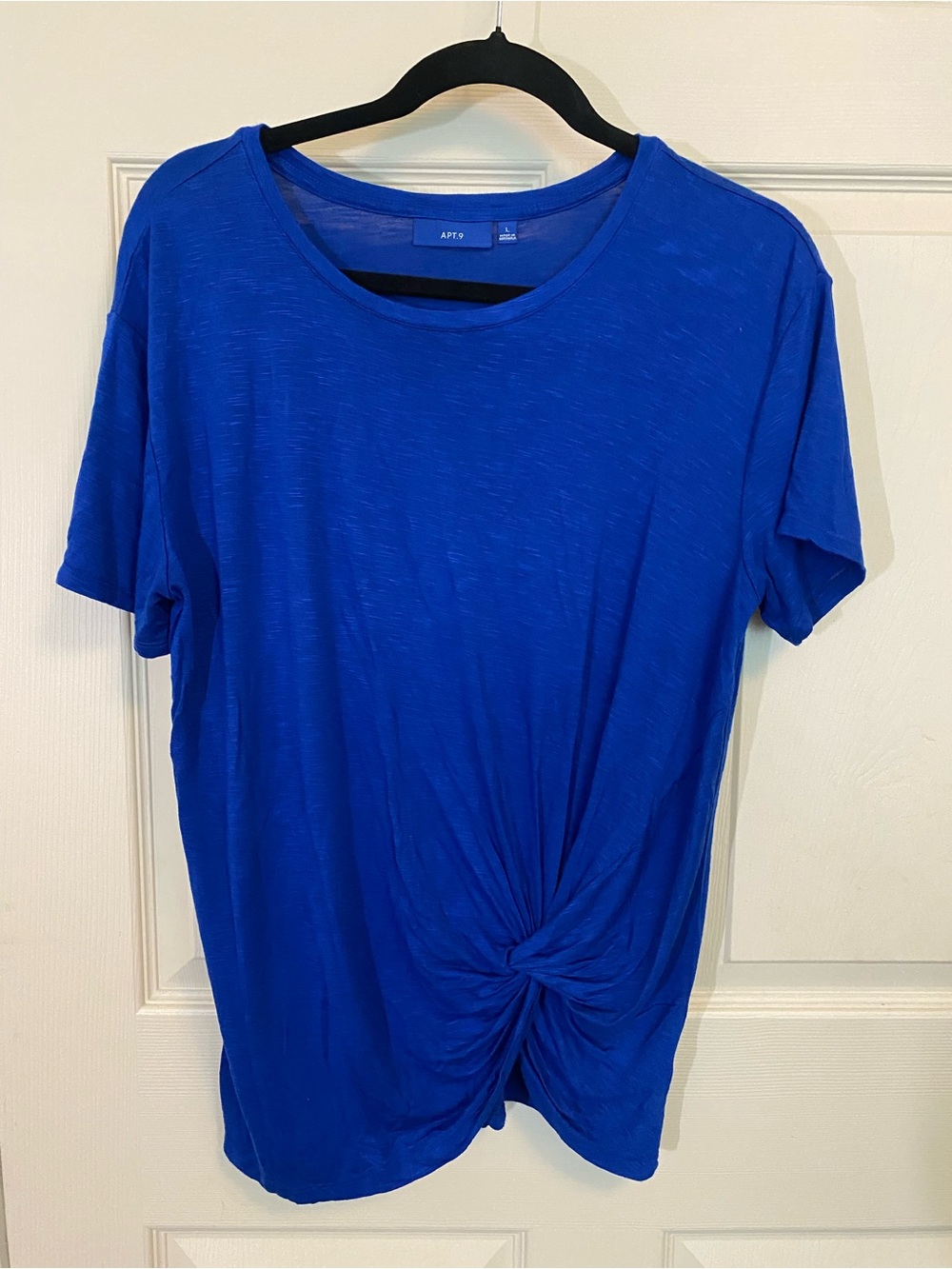 Apt. 9 Electric Blue Short-Sleeve Knot Tee